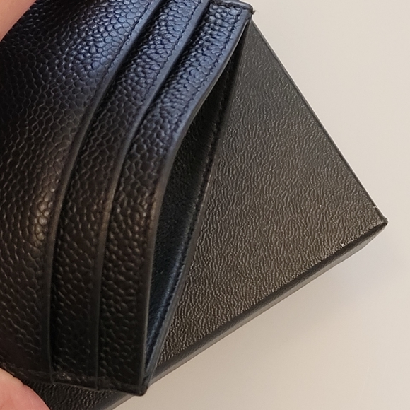 CHANEL Leather Caviar Blk Card Holder Unisex - Picture 10 of 14